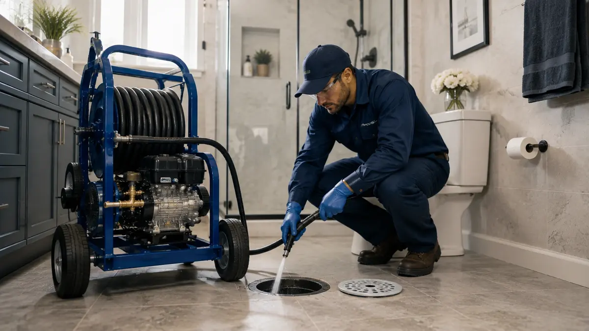 Bathroom Drain Hydro Jetting in Tehachapi