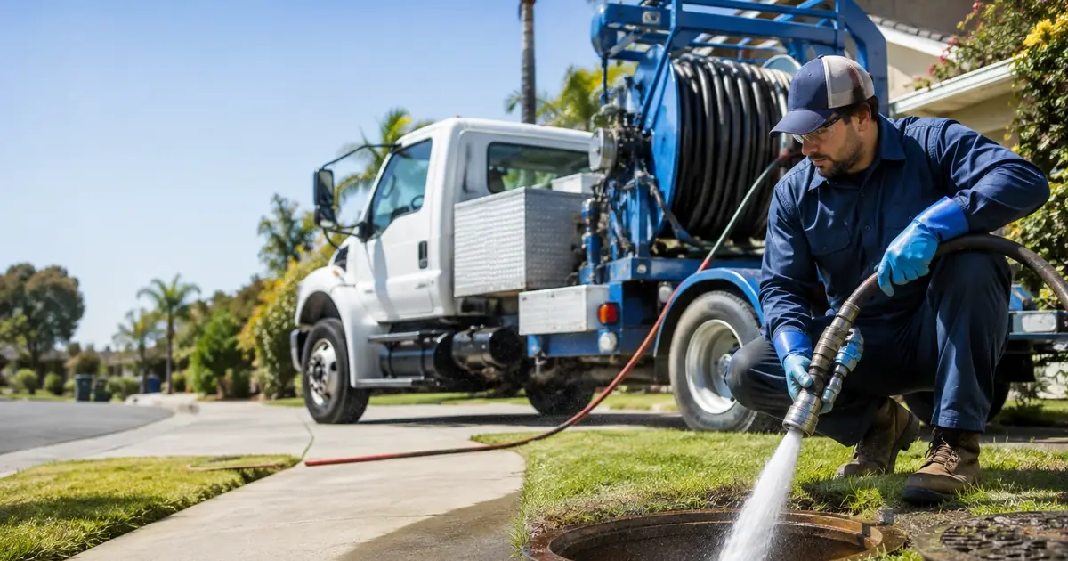 Hydro jet sewer cleaning Tehachapi