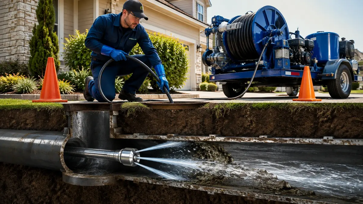 Main Sewer Line Hydro Jet Cleaning in Tehachapi